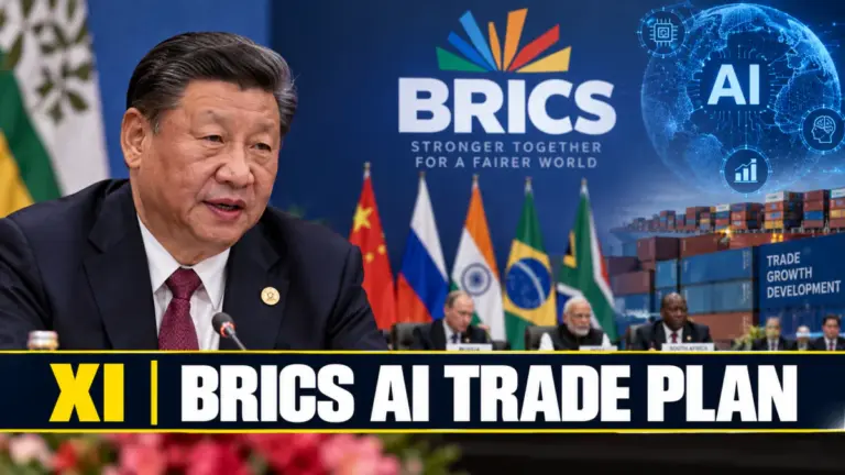 BRICS ਬੈਠਕ ਦੌਰਾਨ ਚੀਨ ਦੇ ਰਾਸ਼ਟਰਪਤੀ Xi Jinping ਨਾਲ ਜੁੜੀ ਤਸਵੀਰ।